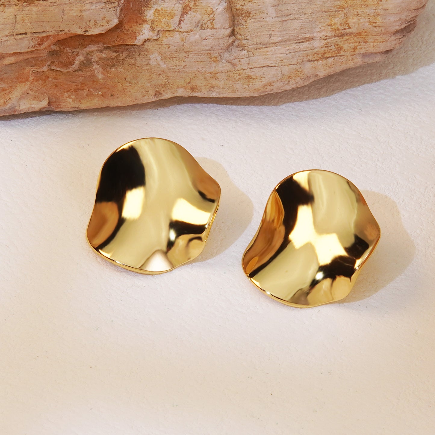 Chunky Deformed Circle Earring