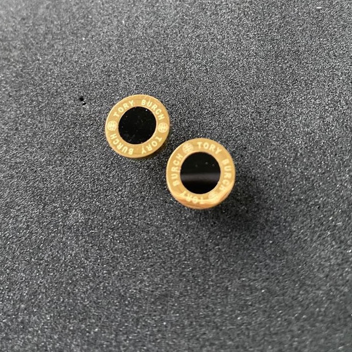 TB Black Stud Earrings