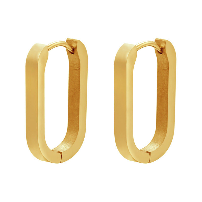 Plain Arc Huggie Hoop Earring