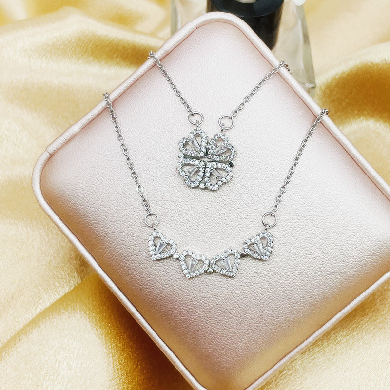 Rhinestone White Necklace