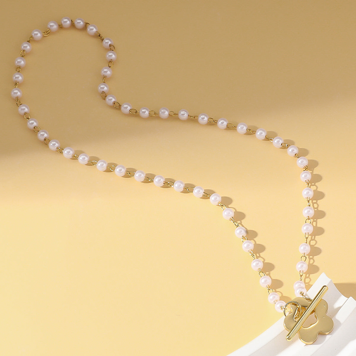 Pearl Plumeria Necklace