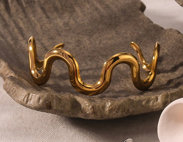 Wave Open Bracelet