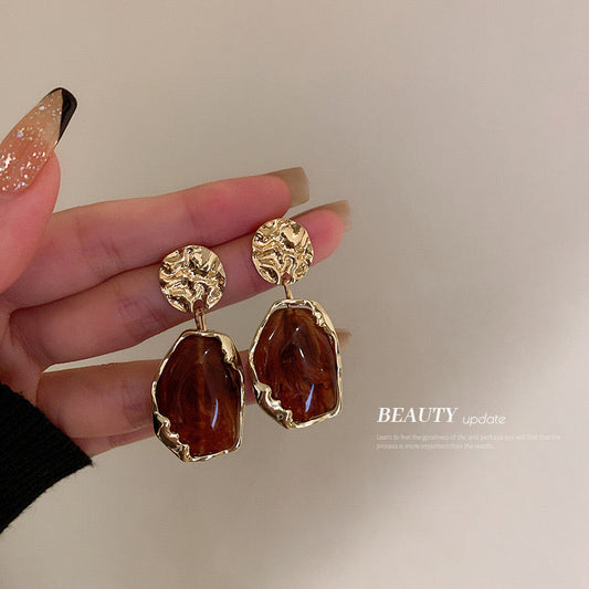 Maroon Hanging Earring