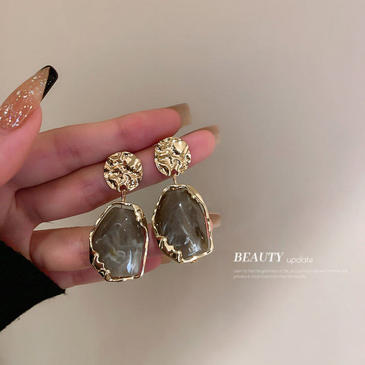Grey Hanging Earring