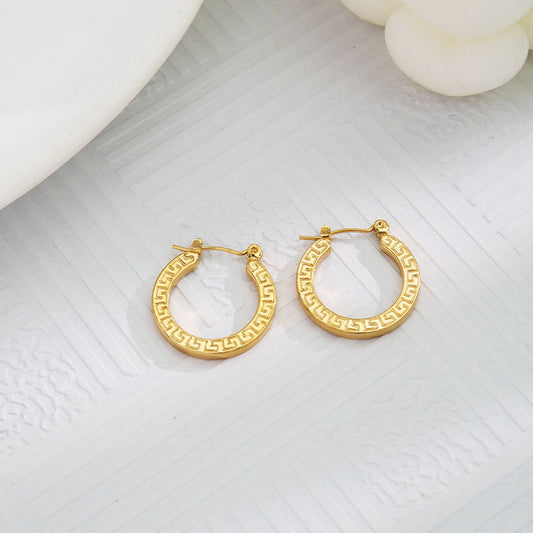 Maze Embossed Earring
