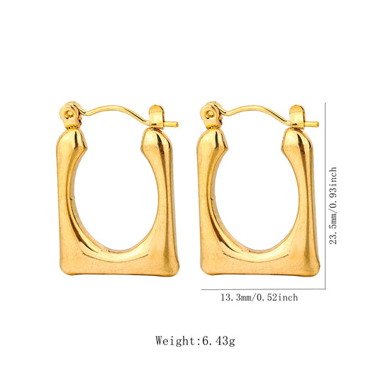 Glossy Rectangular Earring