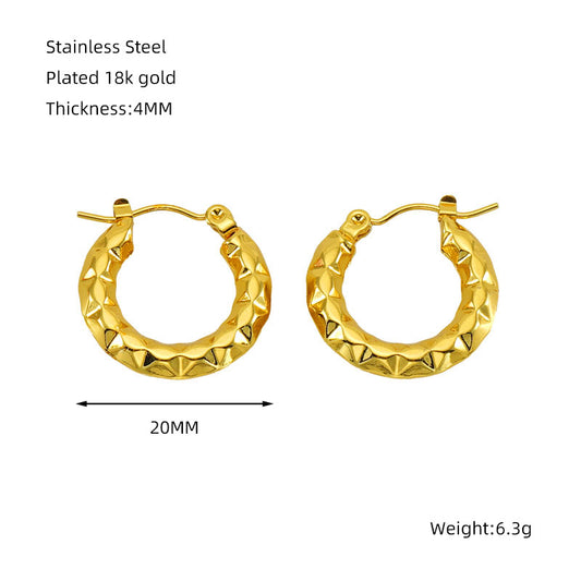 Abstract Hoop Earring