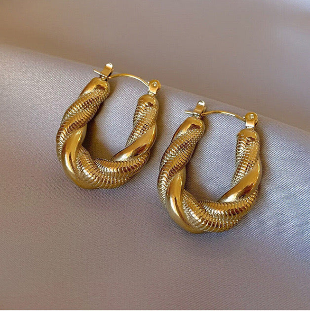 Twisted Hoop Earring