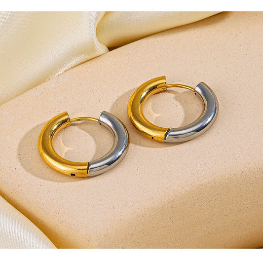 Two Coloured Round HoopEarring