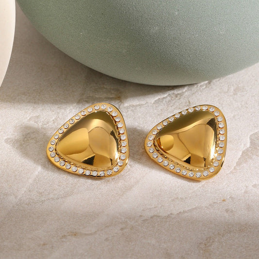 Triangle Stone Earring