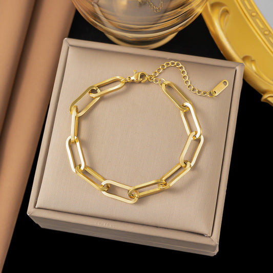 Paper Clip Link Bracelet