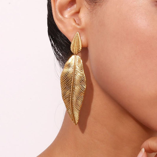 Big Feather Earring