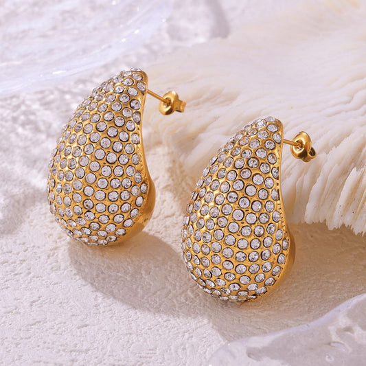Stone Tear Drop Earring