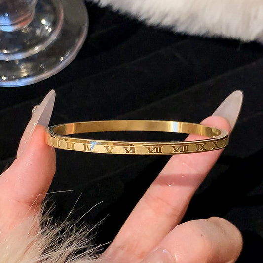 Matte Roman Numbers Bracelet
