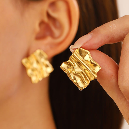 Chucky Ancient Square Irregular Earring