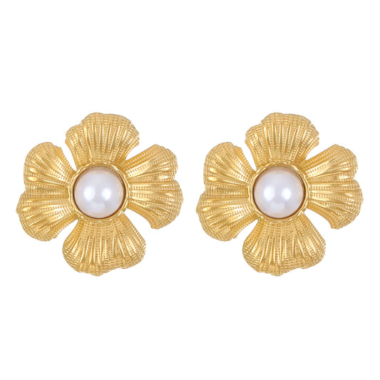 Flower Pearl Ancient Earring
